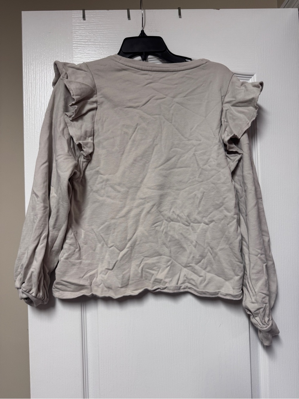 Universal Thread Ruffle Shoulder Long-Sleeve Top - Light Taupe - Picture 3 of 3
